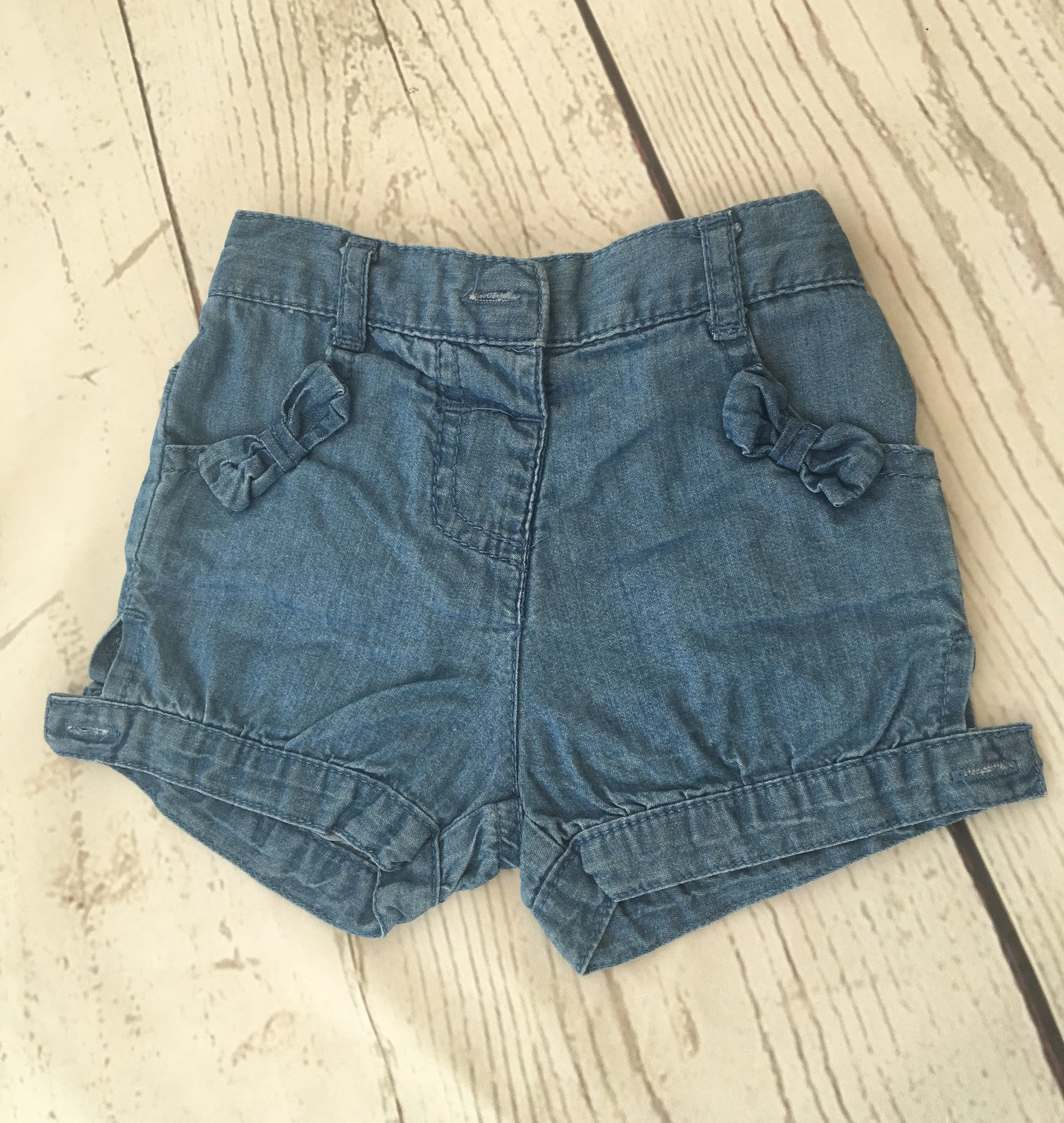 3-6 Months Denim Look Shorts