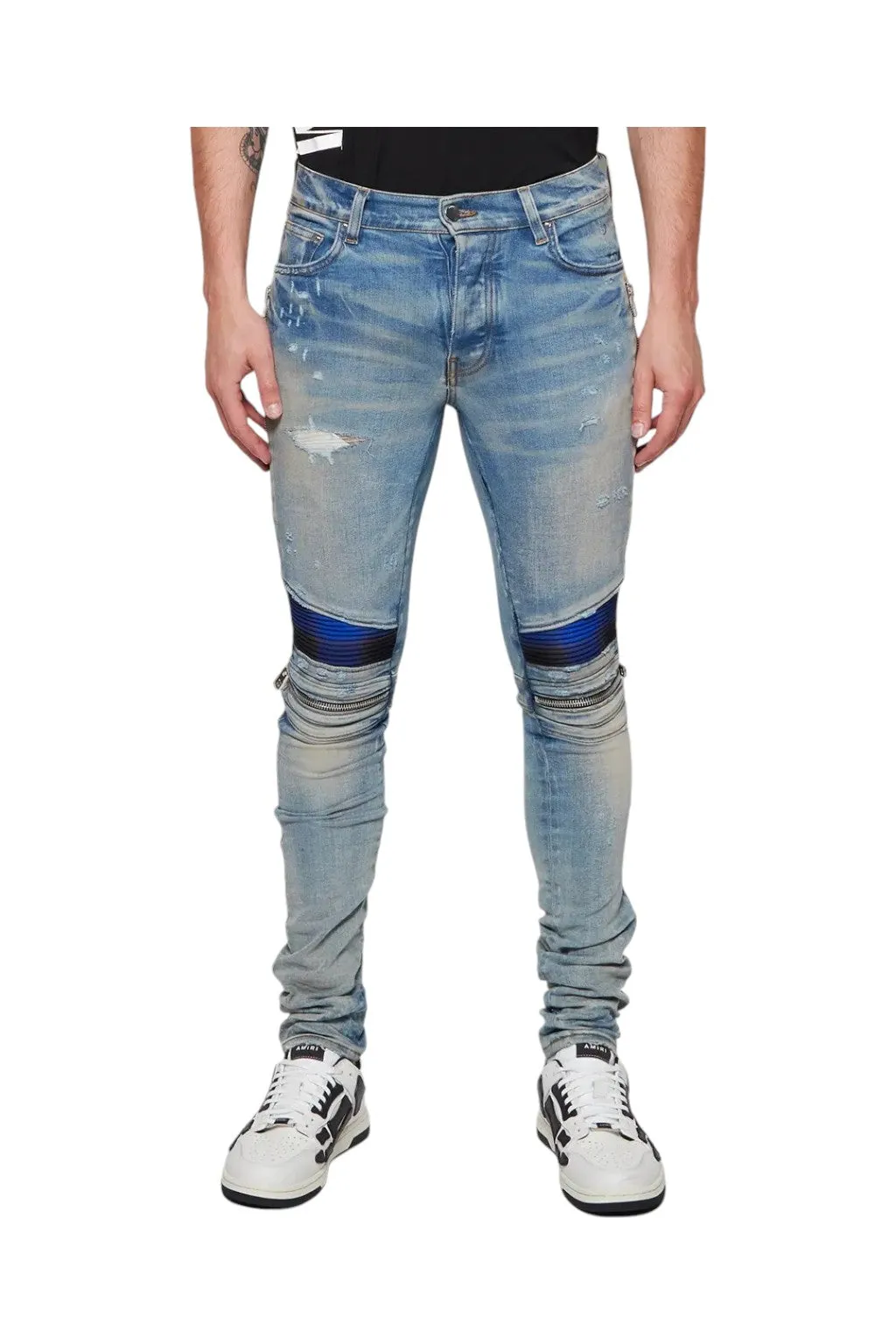 Amiri Plaid MX2 Clay Indigo Jeans