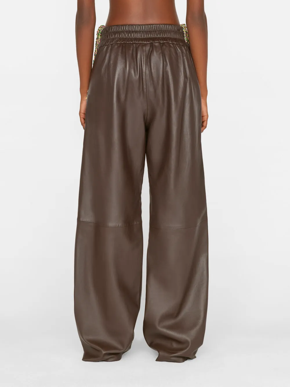 Baggy Leather Trouser -- Chocolate Brown