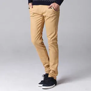 Big Size 30-44 Fashion Korean Casual Straight Slim Pants Men's  Solid Color Trousers