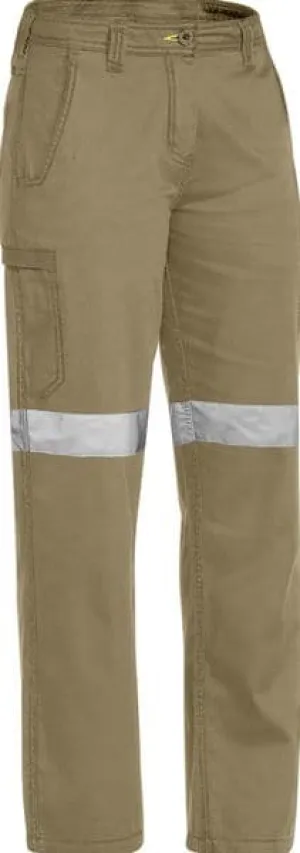 Bisley Women's 3M Taped Cool Vented Light Weight Pant - Khaki (BPL6431T)