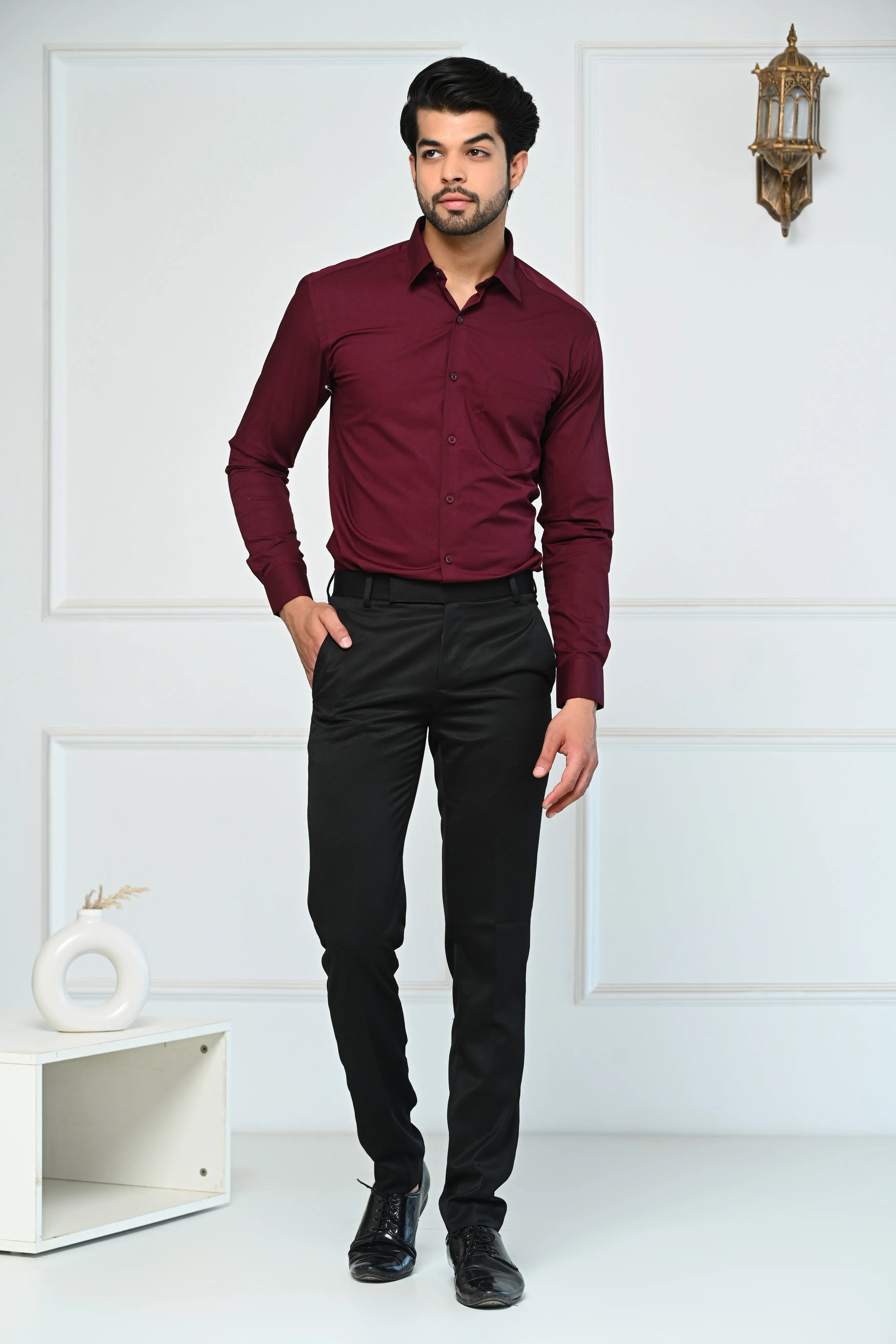 Black Solid Premium Formal Pants