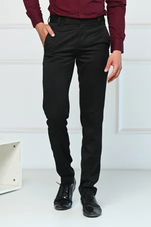 Black Solid Premium Formal Pants