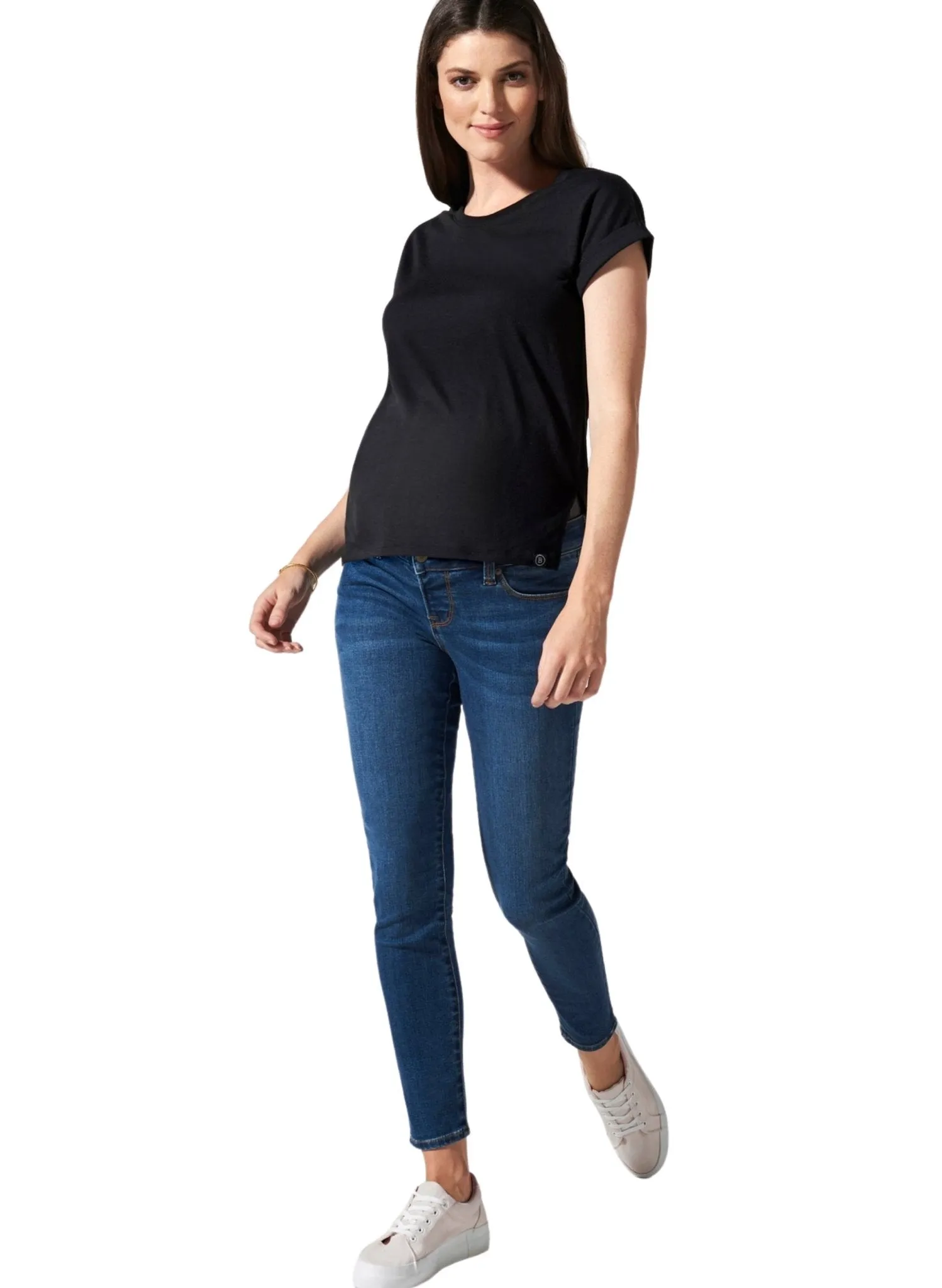 BLANQI Maternity Belly Support Skinny Jeans - Medium Wash