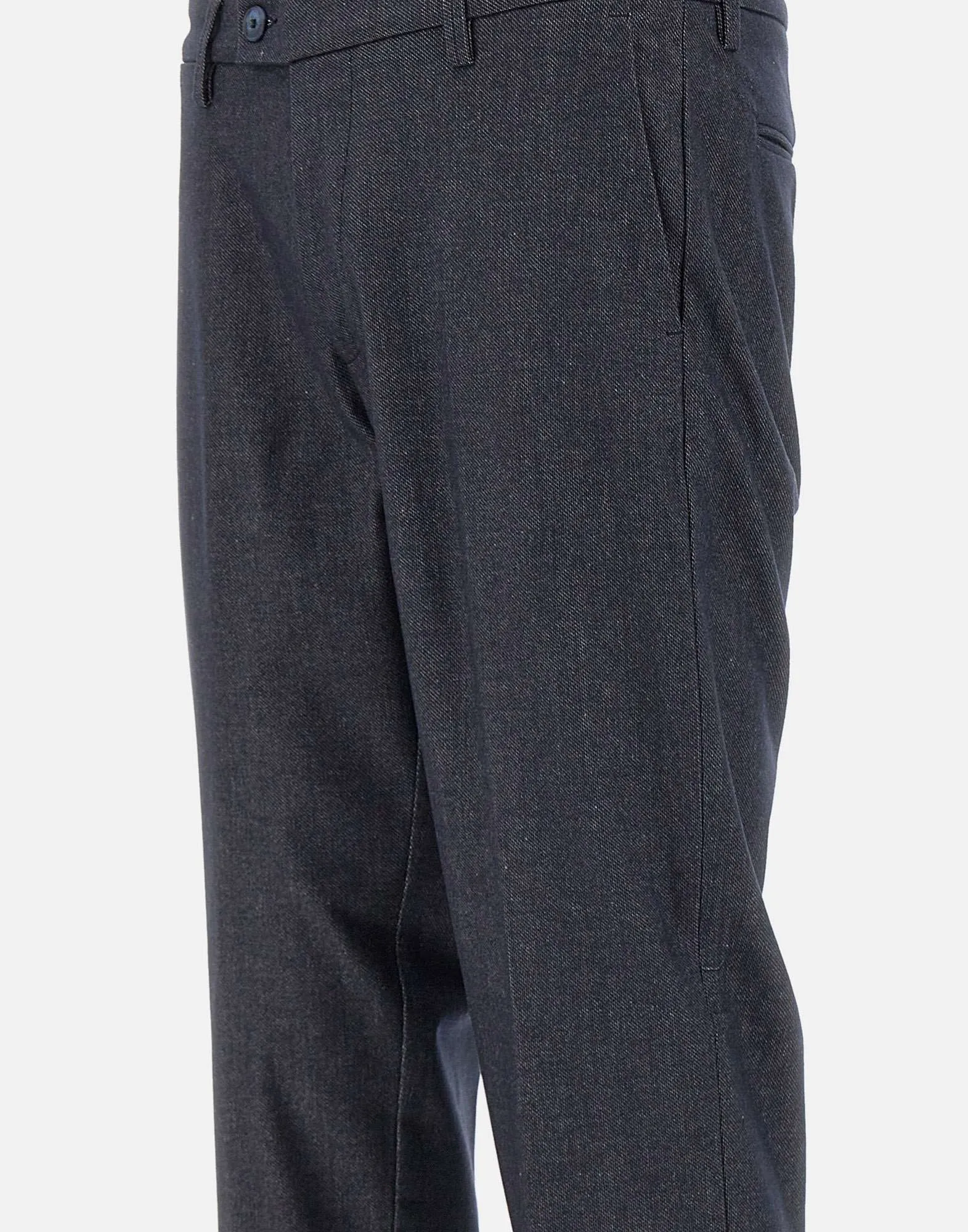 Blue Slim Fit Trousers with Denim Effect