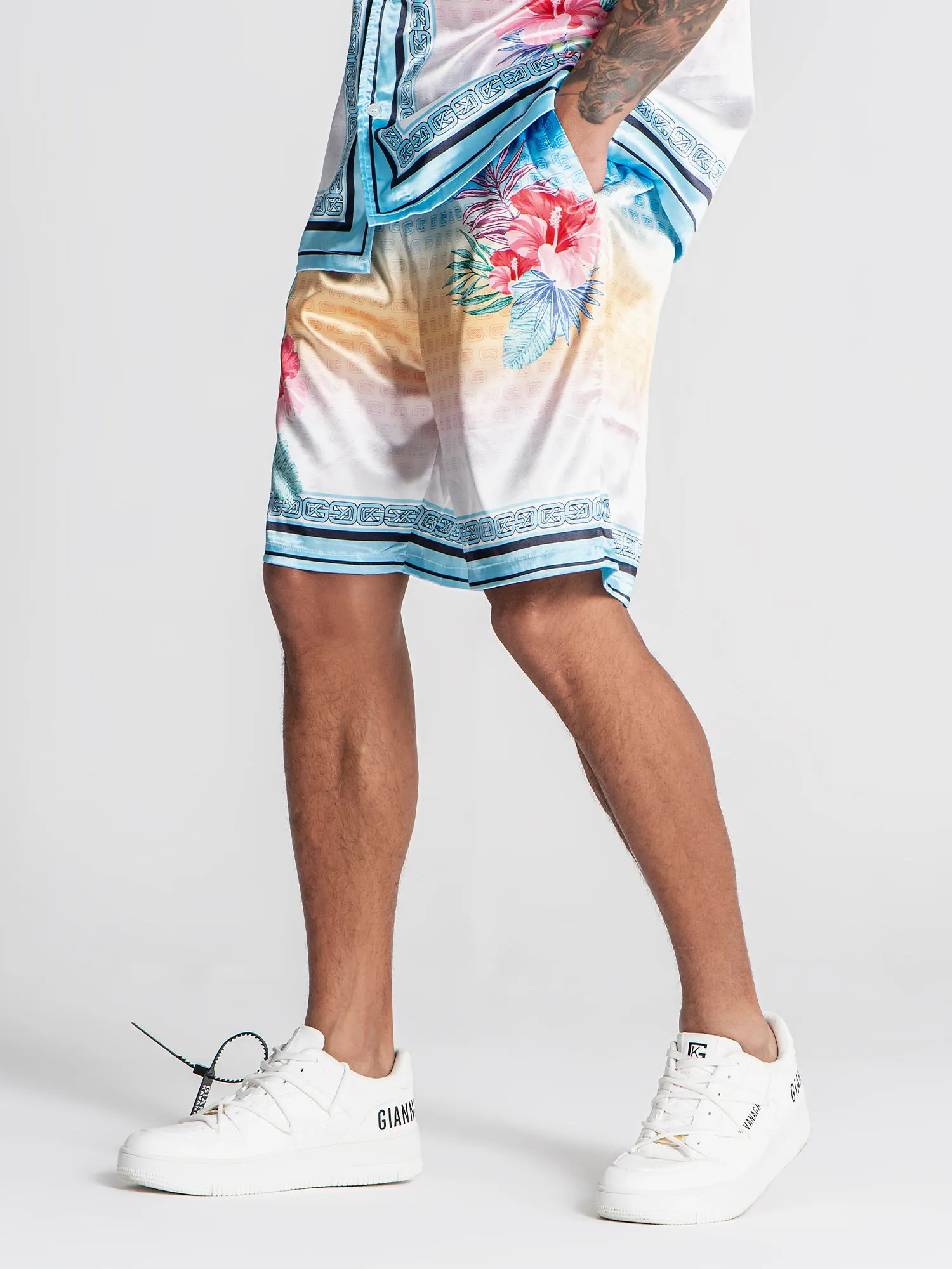 Blue Tropicana Shorts