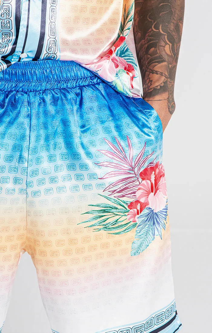 Blue Tropicana Shorts