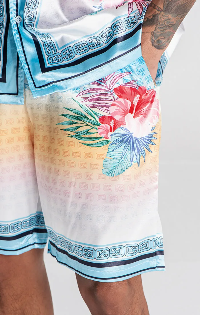 Blue Tropicana Shorts