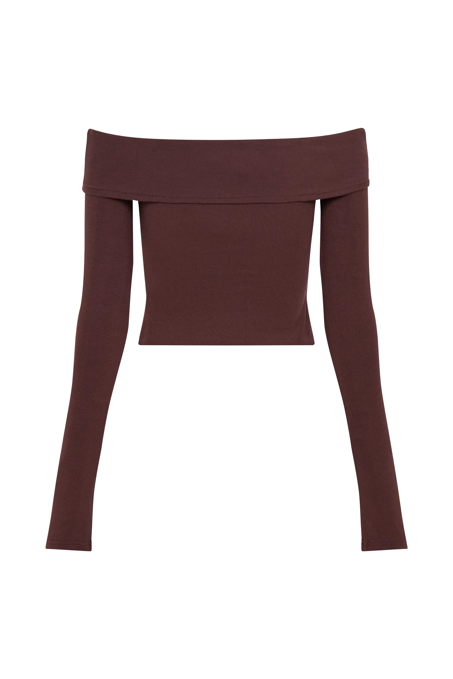 Briah Cut Out Modal Long Sleeve Top - Mahogany