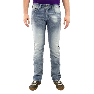 Buffalo by David Bitton Evan-X Slim Straight Fit Jeans - Lightly Faded/Torn - Mens