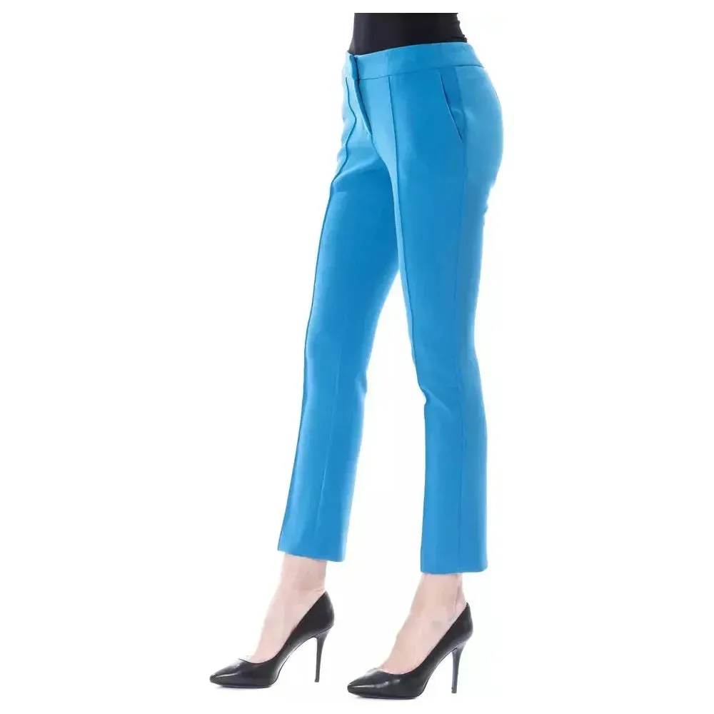 BYBLOS Light Blue Polyester Women Pants