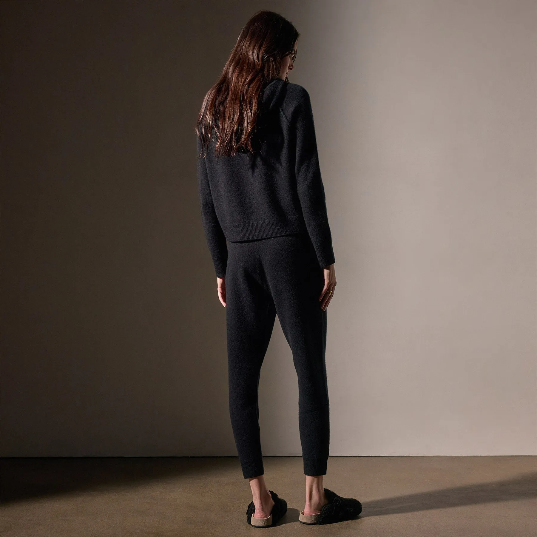 Cashmere Track Pant - Black