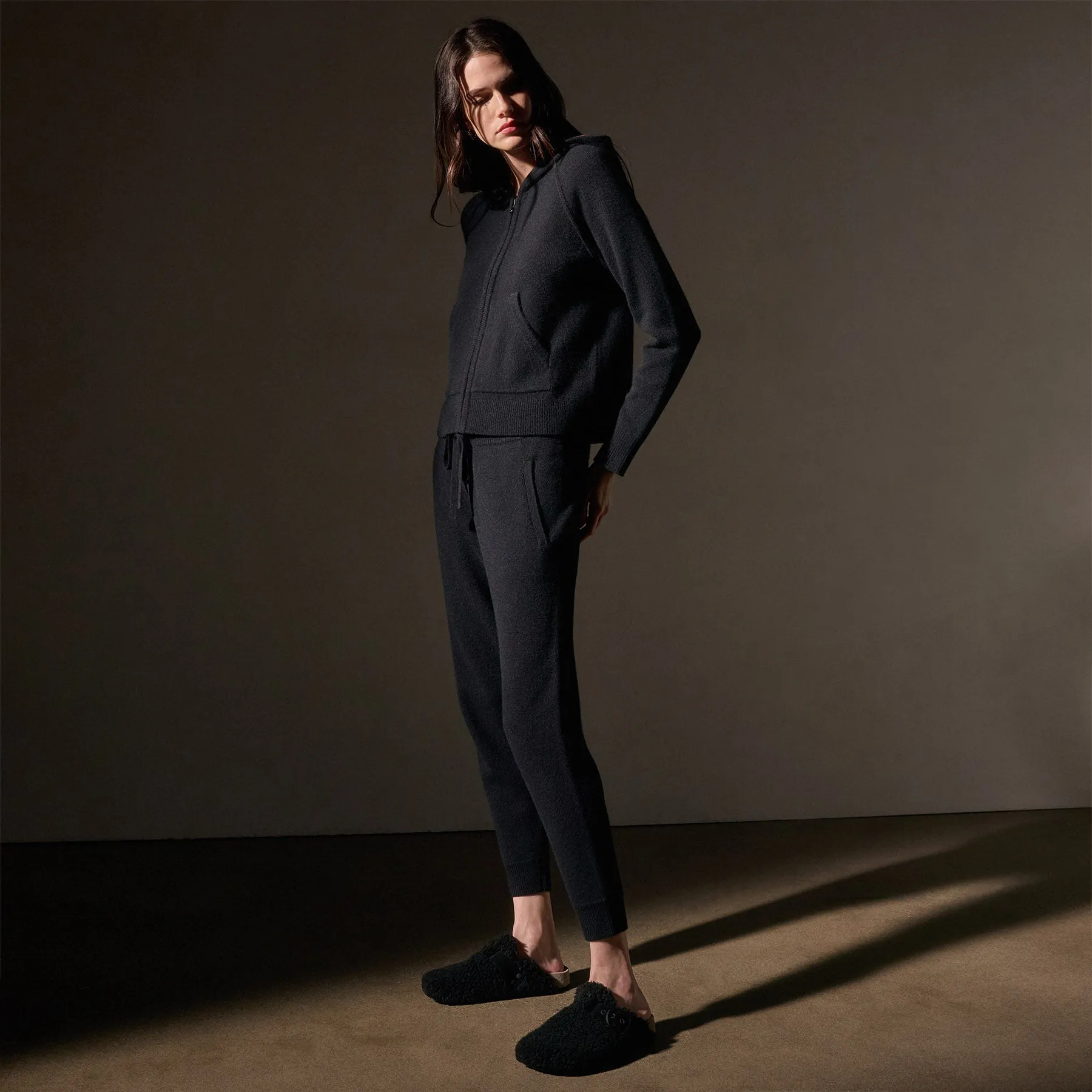 Cashmere Track Pant - Black