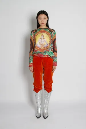 Christian Lacroix Velvet Orange Trousers