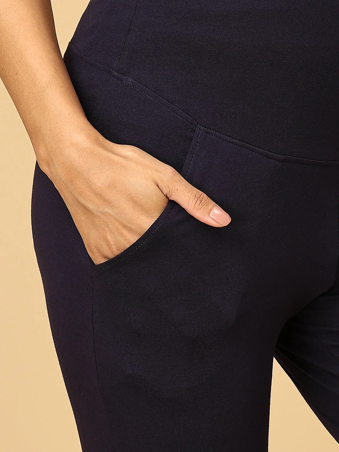 Comfy Maternity Leggings Navy Blue