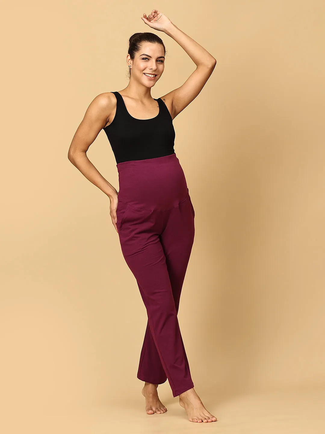 Comfy Maternity Track Pants Combo of 3