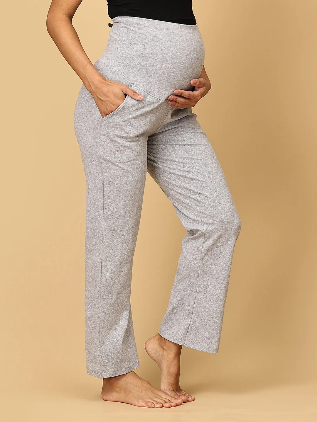 Comfy Maternity Trackpants - Grey