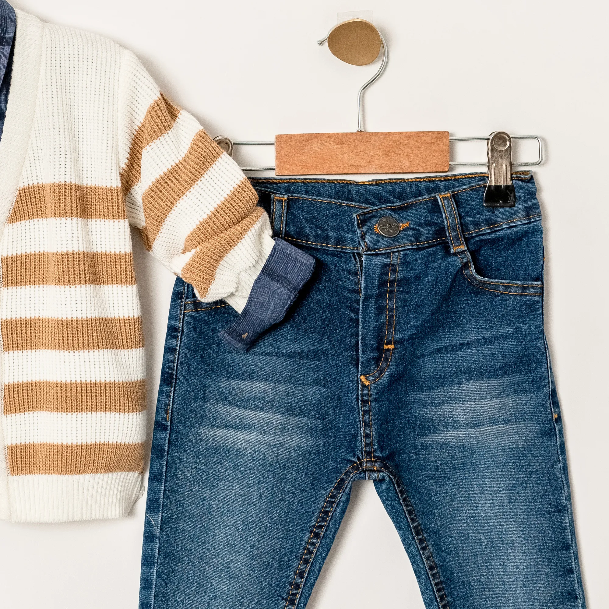 Cool Grandpa Sweater Jeans Set