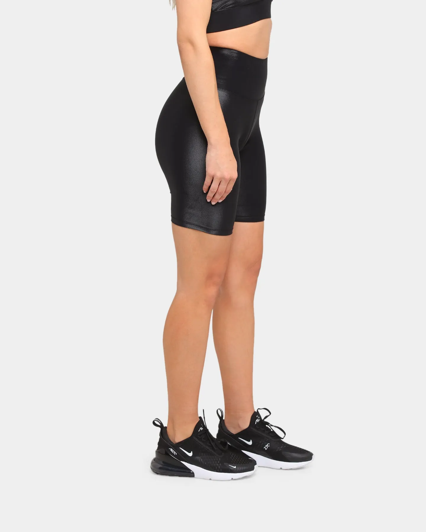 Dead Sport Women's Wet Look Bike Shorts Black