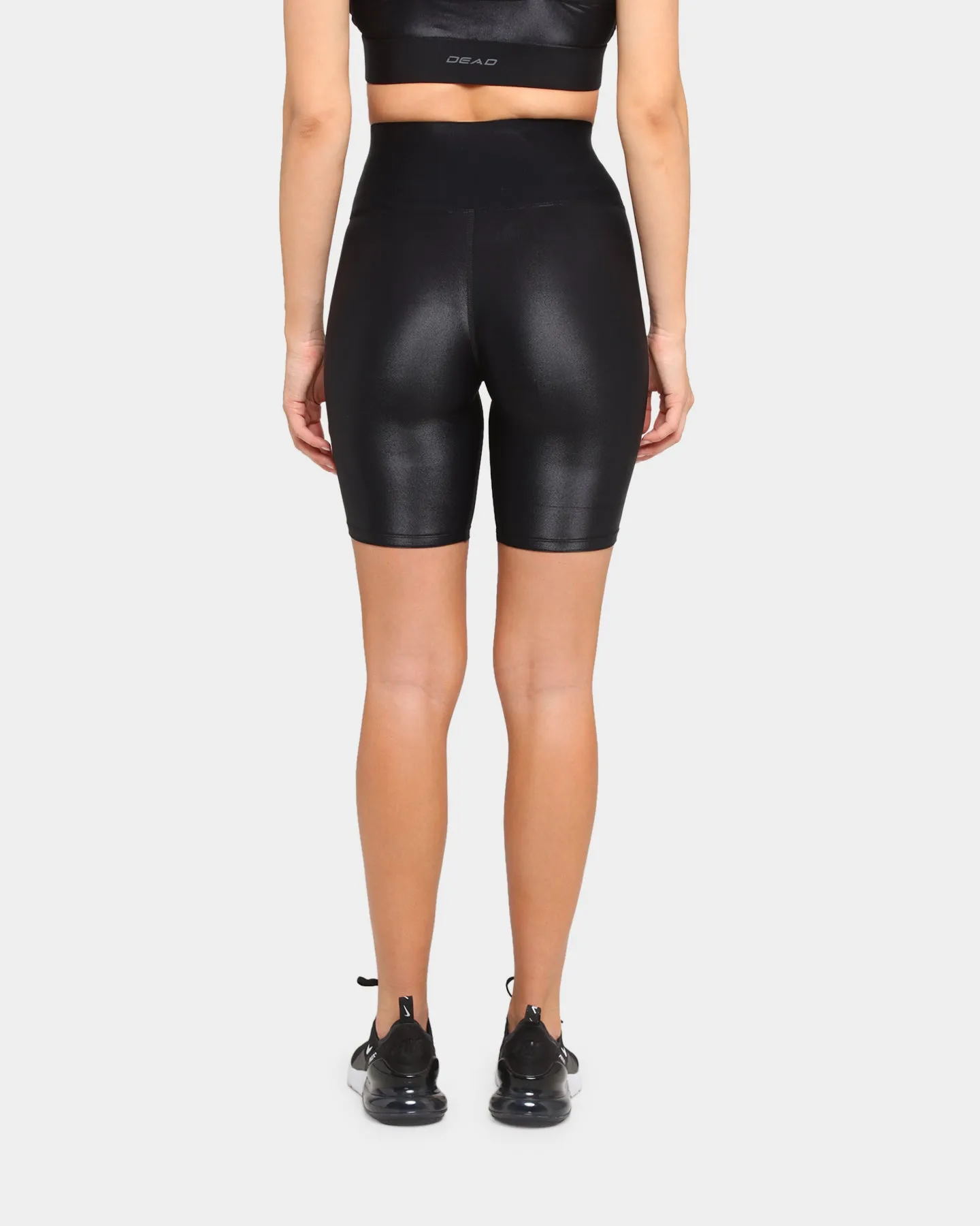 Dead Sport Women's Wet Look Bike Shorts Black