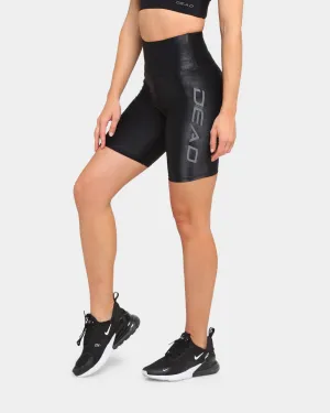 Dead Sport Women's Wet Look Bike Shorts Black