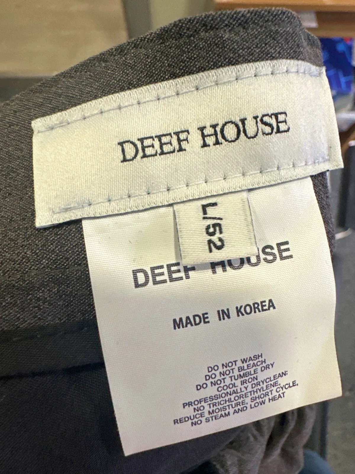 DEEF HOUSE Grey Trousers UK L