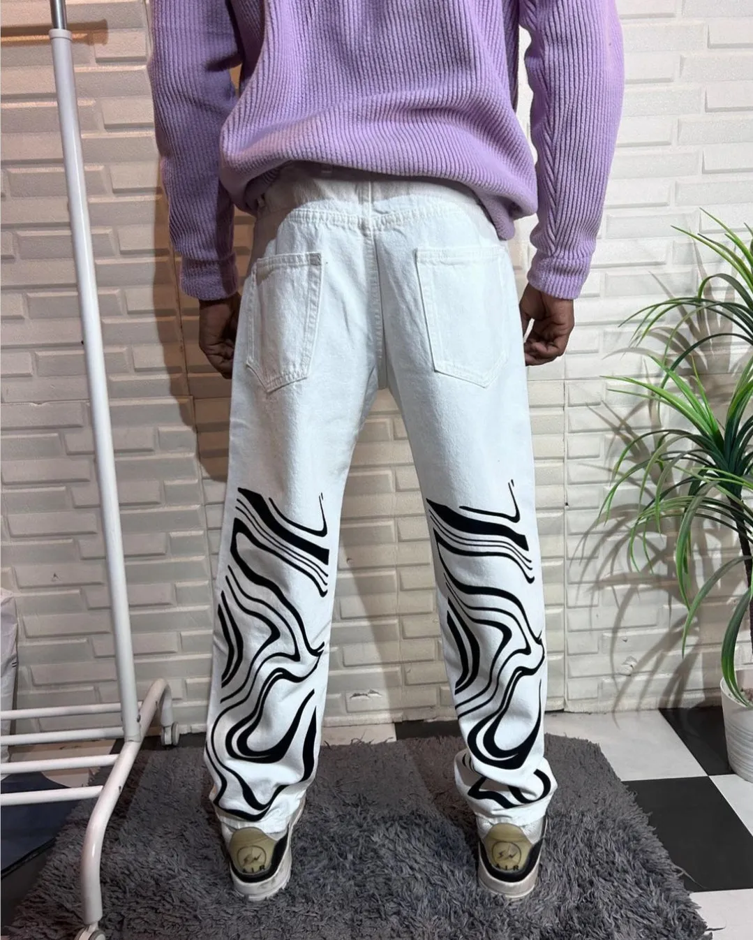 Drippy Crippy Printed Straight fit baggy jeans