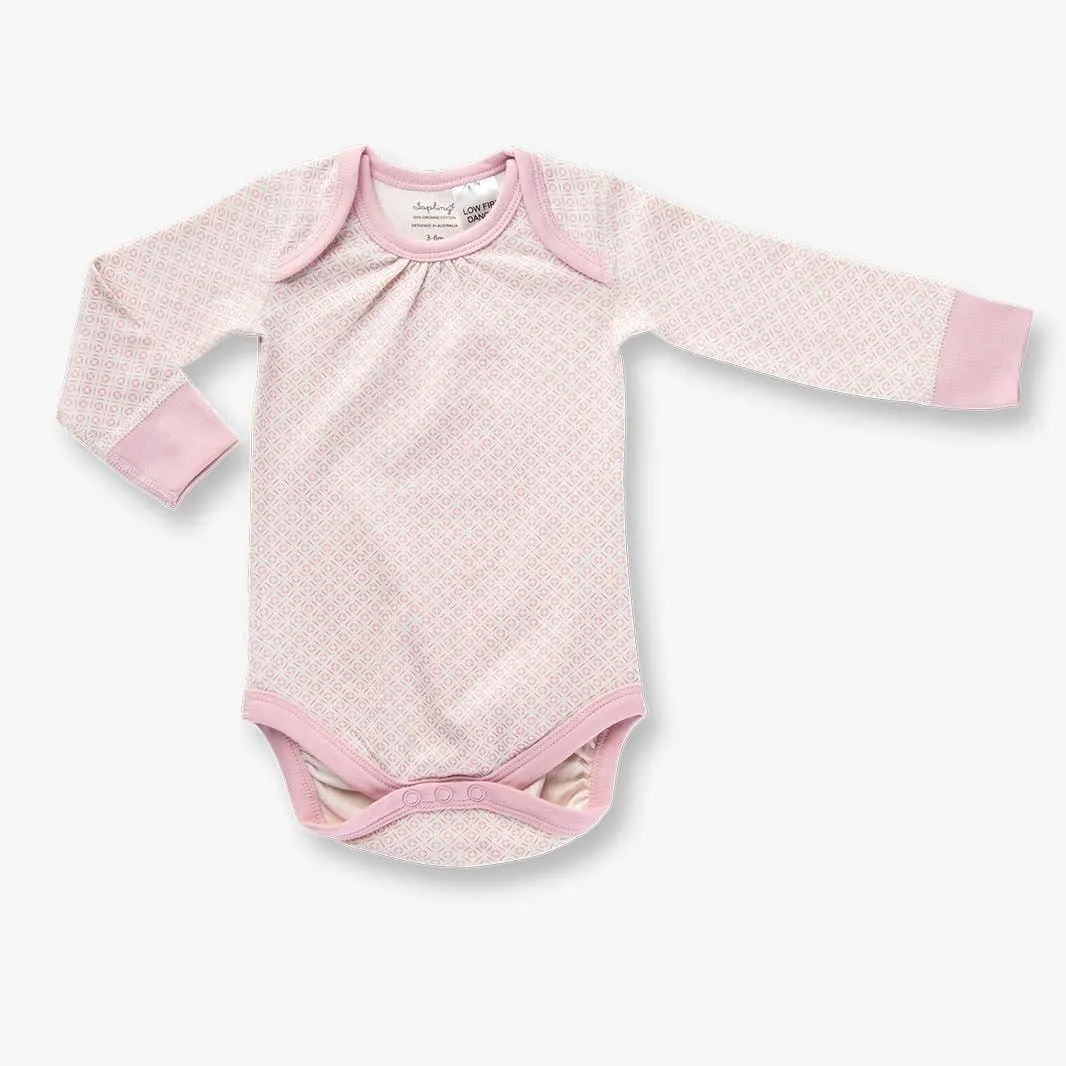 Dusty Pink Long-Sleeve Bodysuit