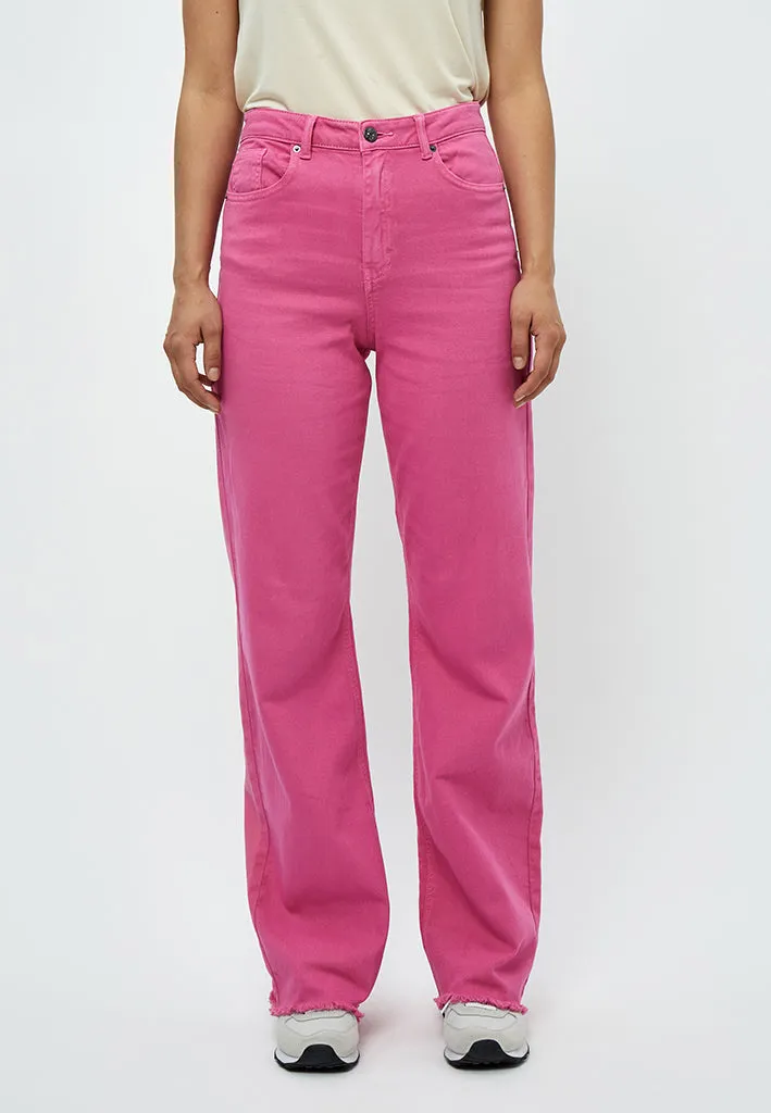 Fran Garment Dyed Pant - Magenta Pink