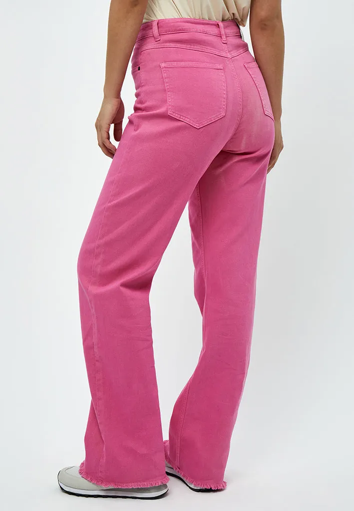 Fran Garment Dyed Pant - Magenta Pink