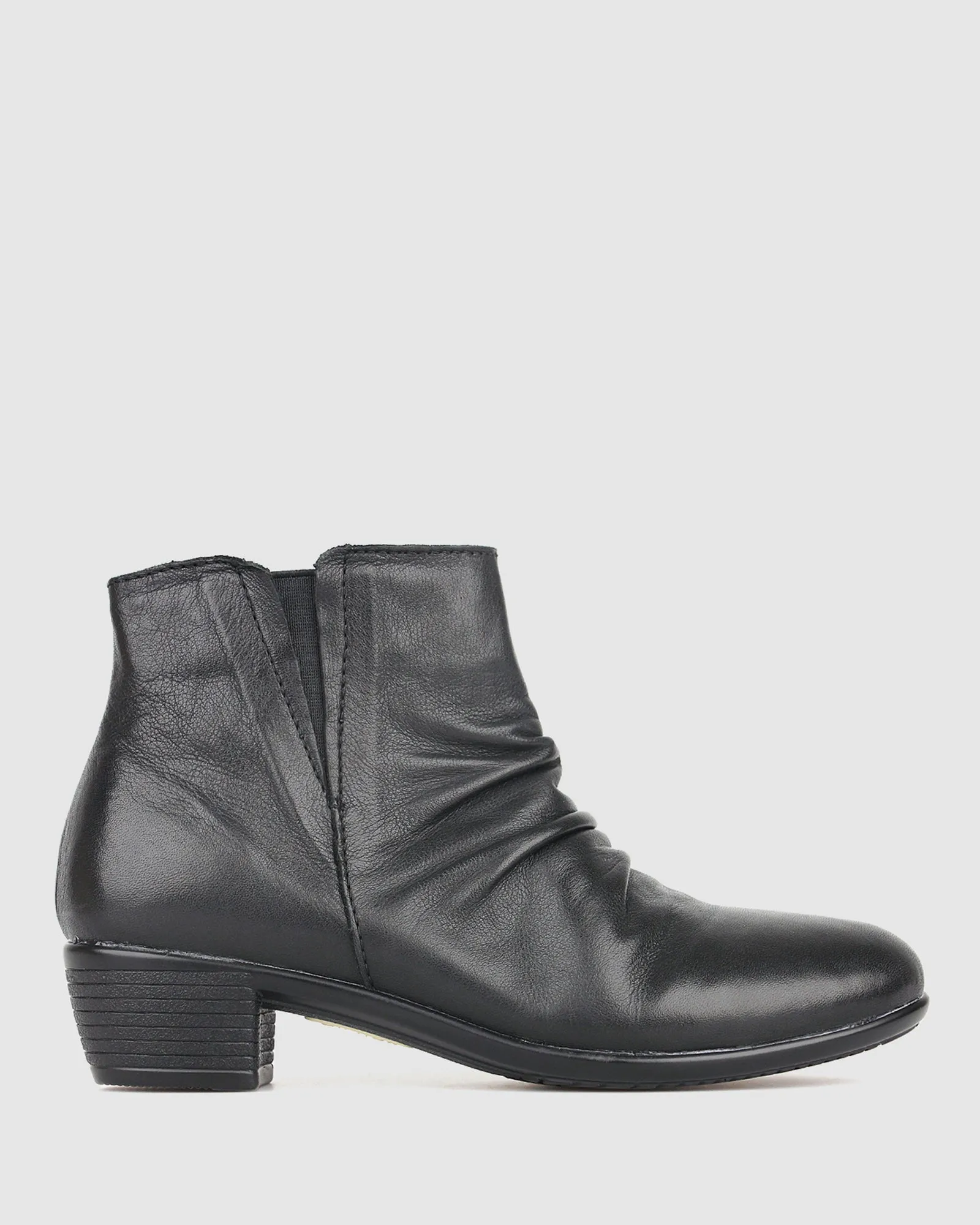 GINNY Leather Ankle Boots