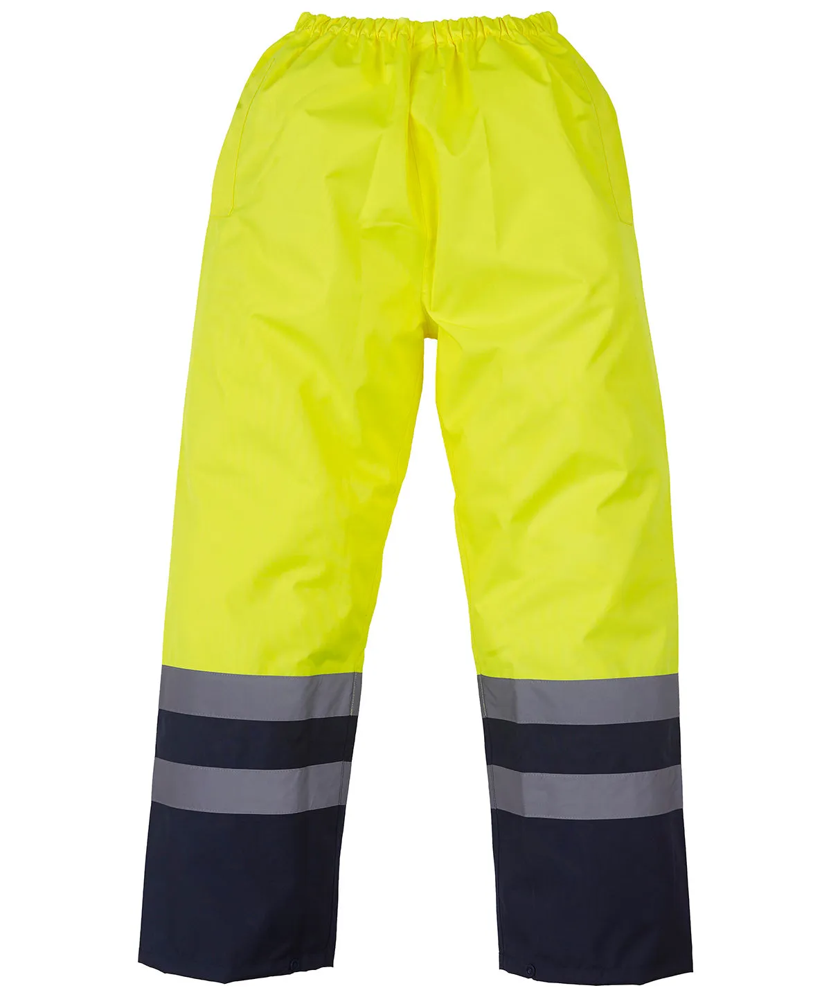 Hi-vis waterproof overtrousers (HVS463) | Yellow/Navy