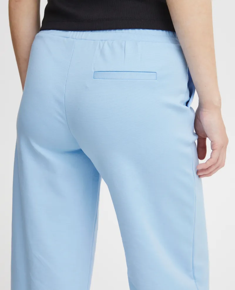 Ichi Kate Della Blue Wide Leg Trousers