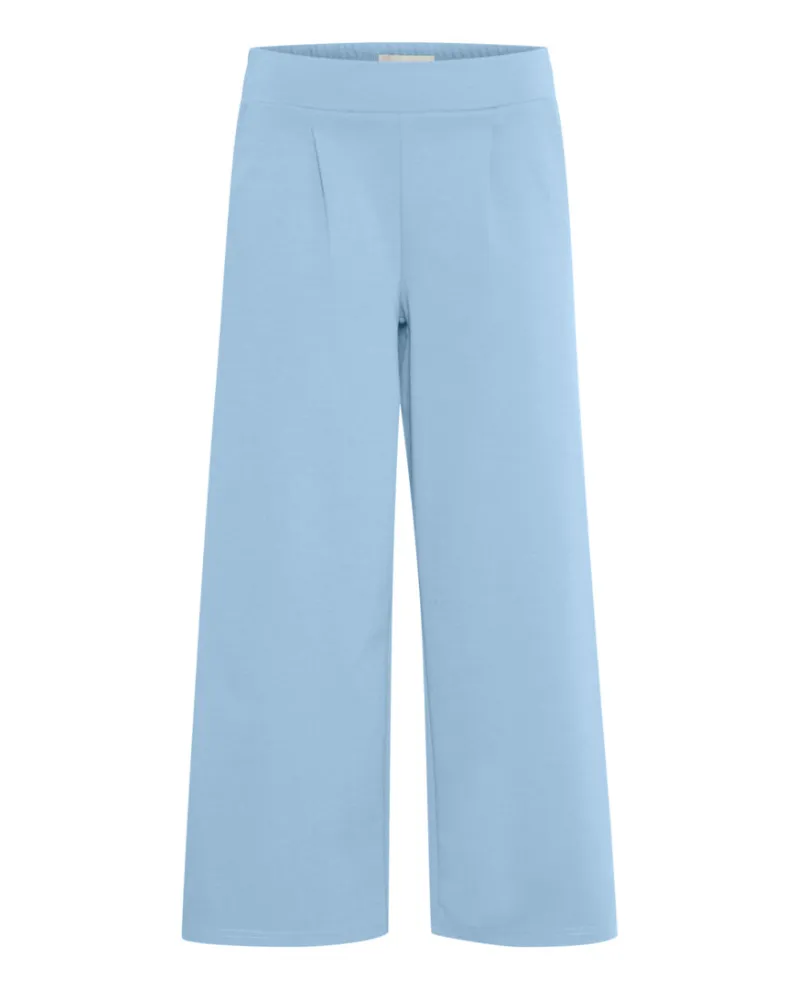 Ichi Kate Della Blue Wide Leg Trousers