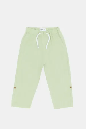 Infant Boys Mint Linen Trousers