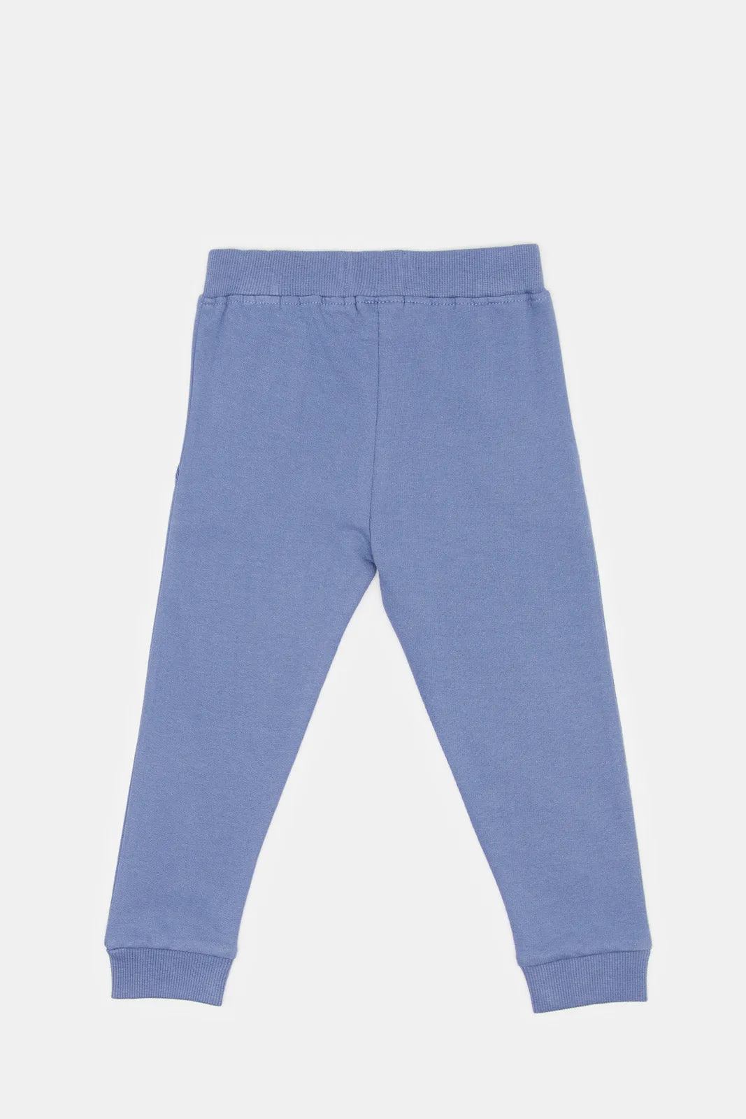 Infant Boys Navy Plain Knit Jogger