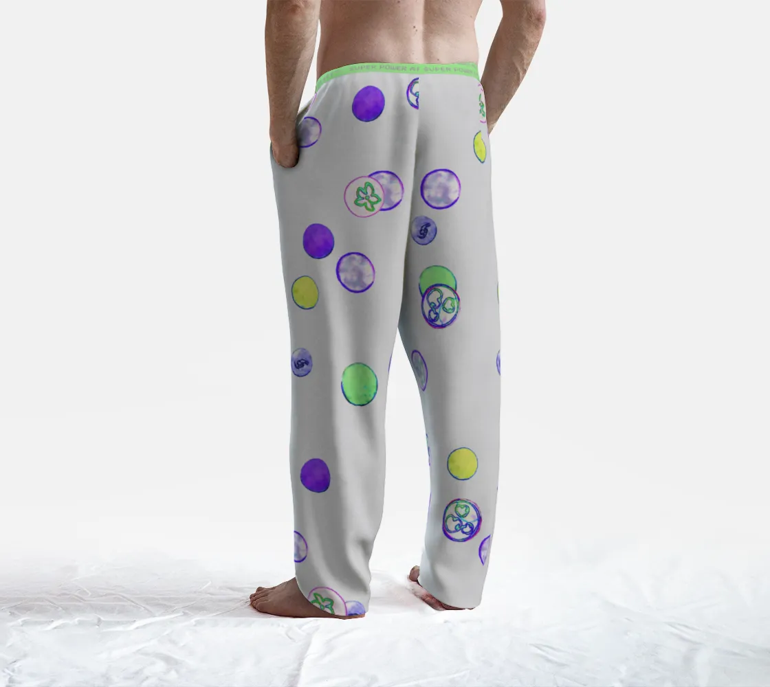 Insook Hwang's Art_Lounge Pants__Energyballs_gray#1_greenband