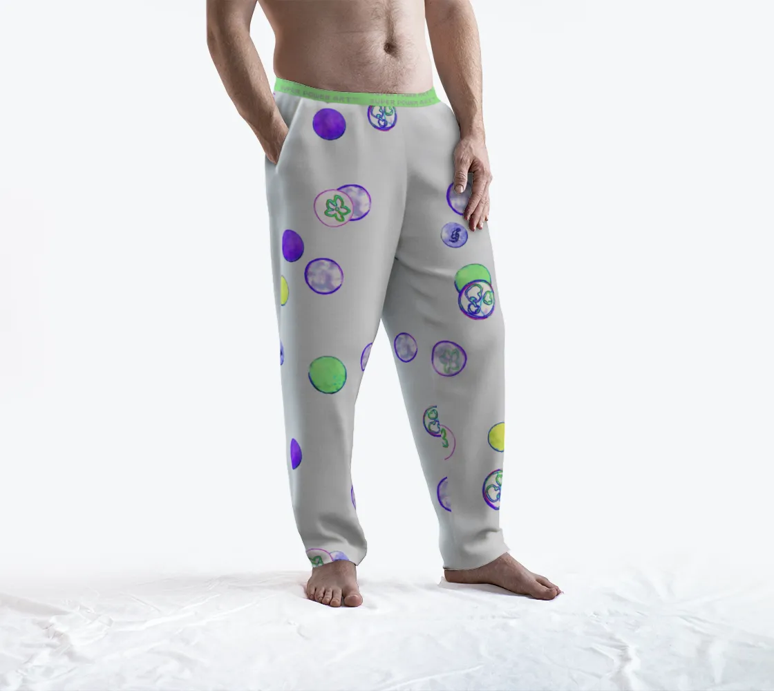 Insook Hwang's Art_Lounge Pants__Energyballs_gray#1_greenband