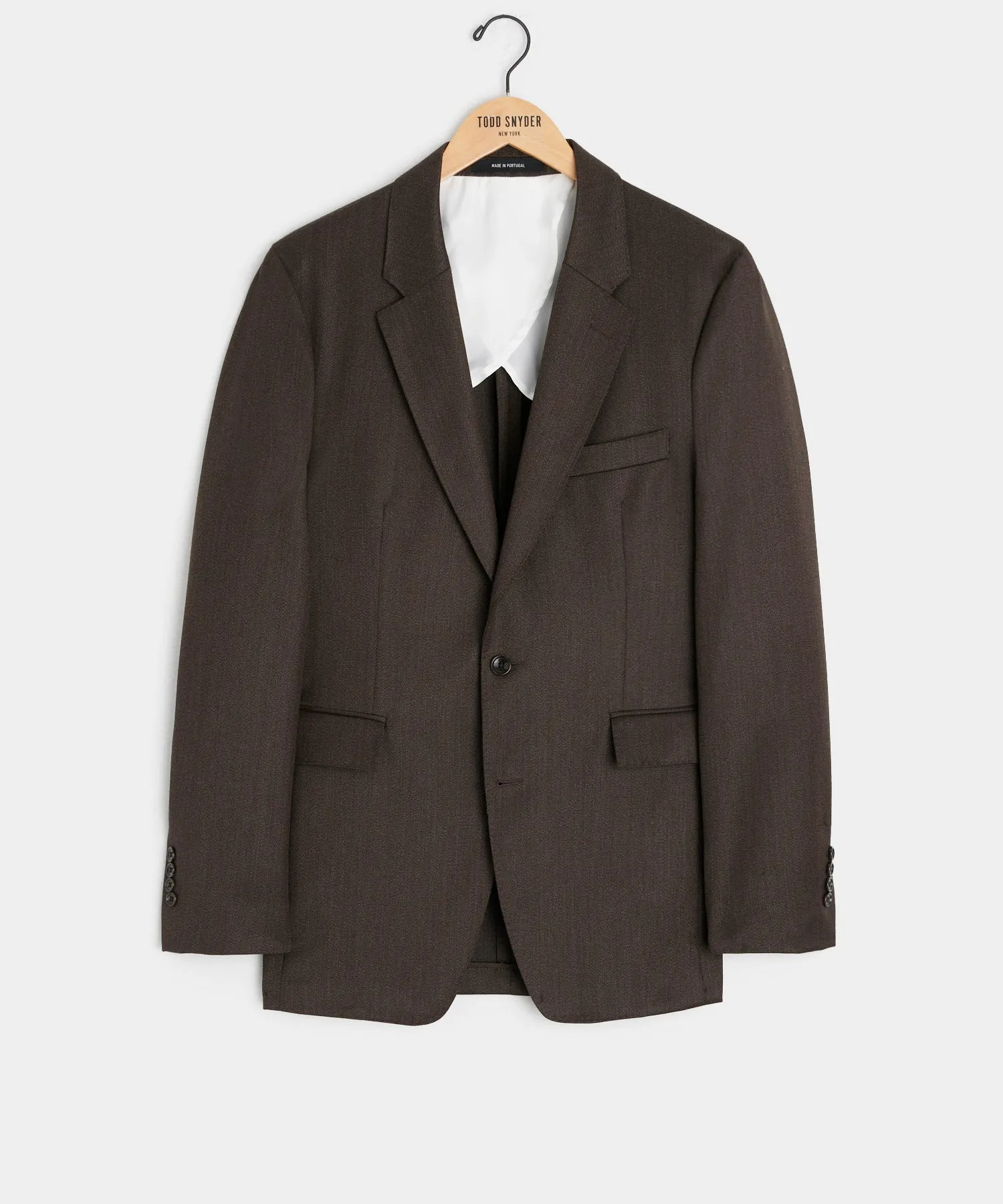 Italian Cavalry Twill Sutton Jacket in Brown