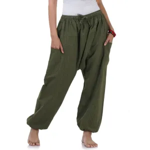 Jungle Green Women's Pinstripe Harem Pants