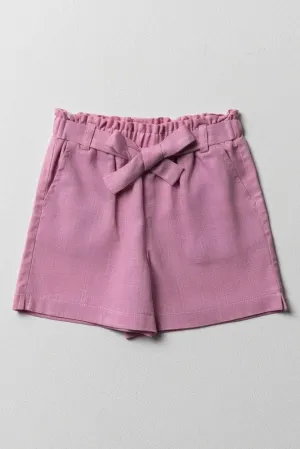 Linen Shorts Pink