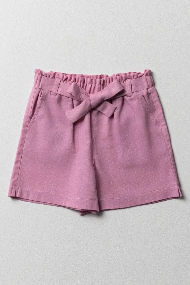 Linen Shorts Pink