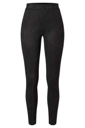 Mac Jeans Leggings Vegan Suede 5915-00-0197 | 090 Black | Clearance Final Sale