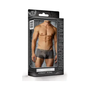 Male Power Croc Foil Mini Pouch Short Grey Med