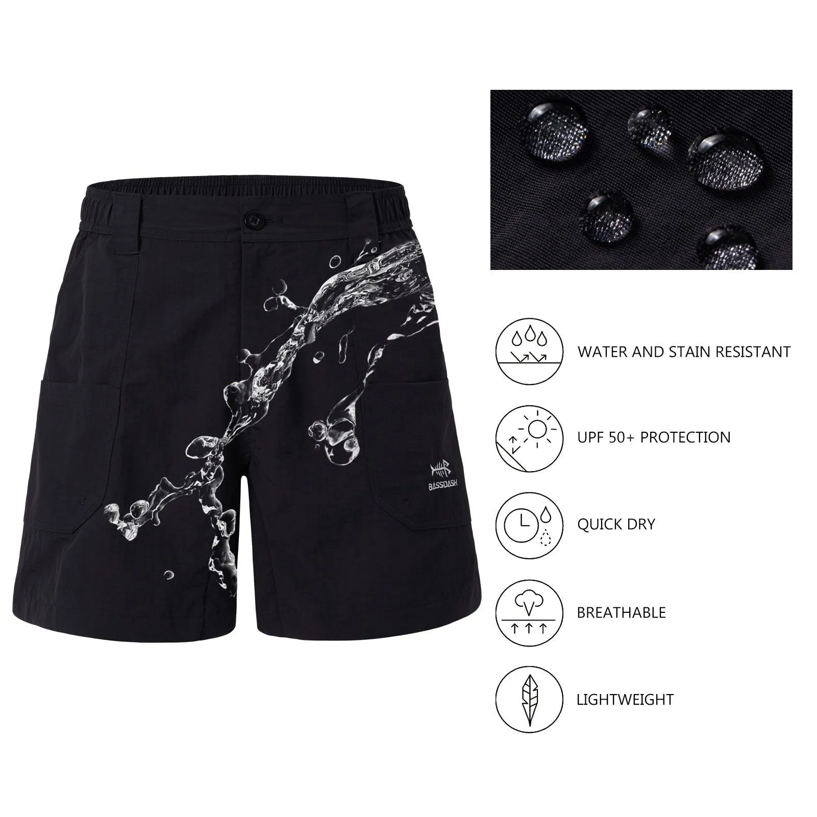 Men's 6in Quick Dry Water Resistant UPF 50  Shorts FP03M