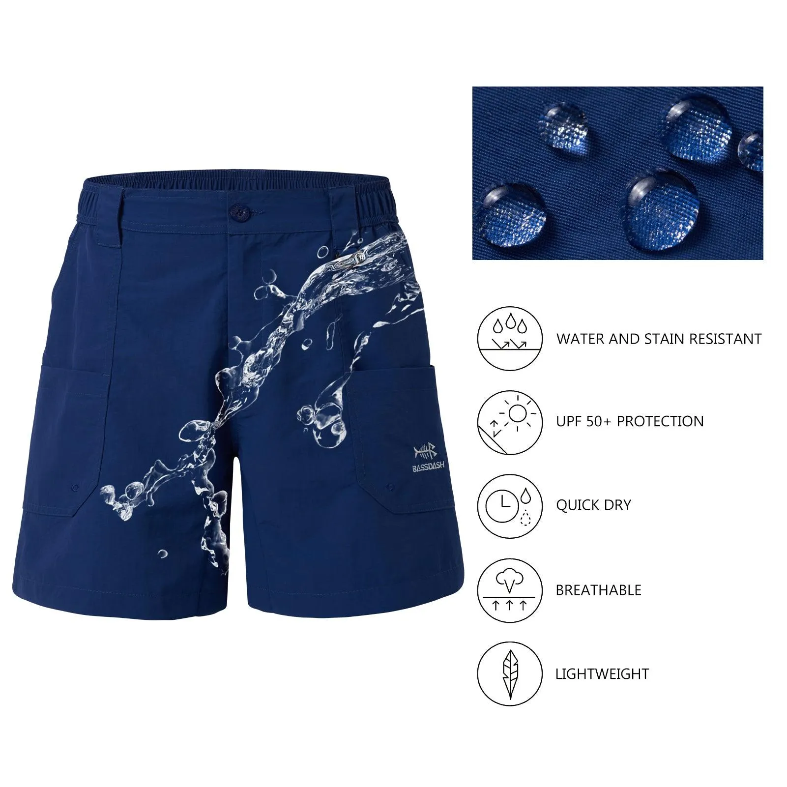 Men's 6in Quick Dry Water Resistant UPF 50  Shorts FP03M