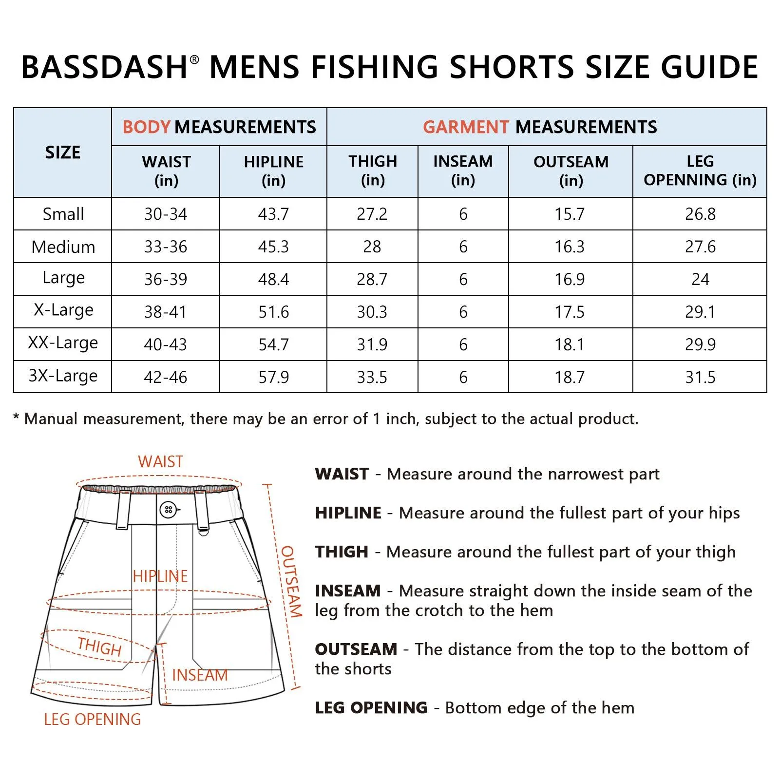 Men's 6in Quick Dry Water Resistant UPF 50  Shorts FP03M