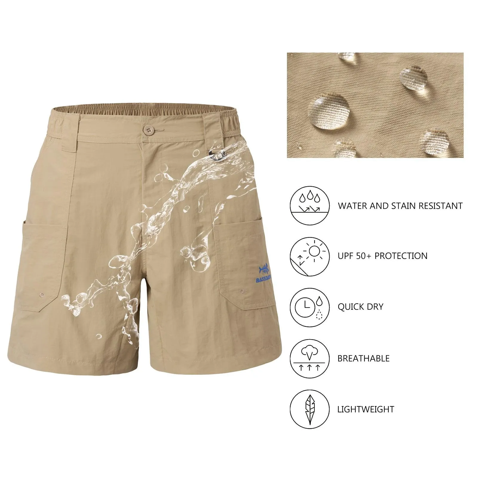 Men's 6in Quick Dry Water Resistant UPF 50  Shorts FP03M