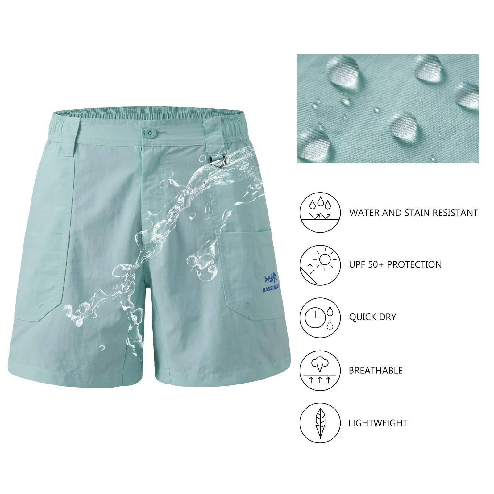 Men's 6in Quick Dry Water Resistant UPF 50  Shorts FP03M