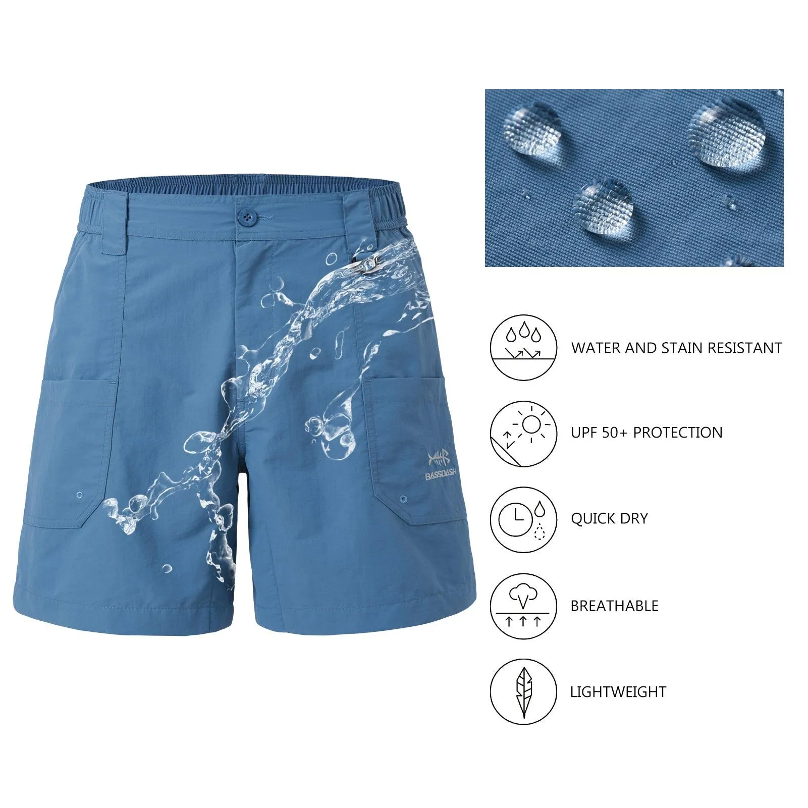 Men's 6in Quick Dry Water Resistant UPF 50  Shorts FP03M